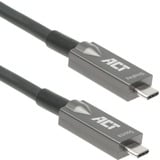 ACT Connectivity USB-C 3.2 Gen2 Active Optical Cable (AOC) aansluitkabel Grijs/zwart, 5 meter