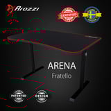 Arozzi Arena Fratello Gaming Desk - Black Zwart/rood