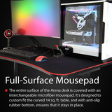 Arozzi Arena Fratello Gaming Desk - Black Zwart/rood