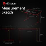Arozzi Arena Fratello Gaming Desk - Black Zwart/rood