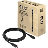 Club 3D USB-C Gen 1 verlengkabel Zwart, 2 meter, 5 Gbp/s, 60 Watt