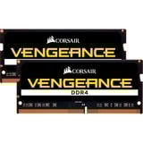 Corsair 32 GB DDR4-3200 (2x 16 GB) Kit laptopgeheugen Zwart, CMSX32GX4M2A3200C22, Vengeance
