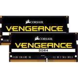 Corsair Vengeance 32 GB DDR4-3200 (2x 16 GB) laptopgeheugen Zwart, CMSX32GX4M2A3200C22, SO-DIMM
