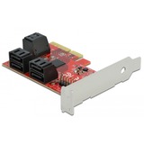 DeLOCK 6 Port SATA PCIe Express x4 card - Low Profile controller 