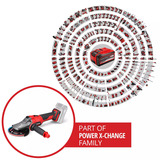 EINHELL Professional Accu Haakse Slijper TP-AG 18/125 F Li BL - Solo Rood/zwart, Accu en oplader niet inbegrepen