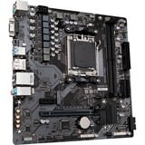GIGABYTE B650M S2H socket AM5 moederbord Zwart/grijs, RAID, Gb-LAN, Sound, µATX