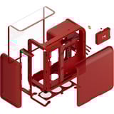 HYTE X50 midi tower behuizing Rood | 2x USB-A | 1x USB-C | Window