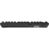 HelloGanss HS75T Black RGB mechanisch toetsenbord Zwart, US lay-out (QWERTY), Cherry MX Brown, 75%, RGB leds, PBT Doubleshot keycaps, hot swap, 2,4 GHz | Bluetooth | USB-C