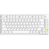 HelloGanss HS75T White, toetsenbord Wit, US lay-out, TTC-Switches, 75%, RGB leds, PBT Doubleshot keycaps, hot swap, 2,4 GHz / Bluetooth / USB-C