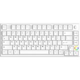 HelloGanss HS75T White, toetsenbord Wit, US lay-out, TTC-Switches, 75%, RGB leds, PBT Doubleshot keycaps, hot swap, 2,4 GHz / Bluetooth / USB-C