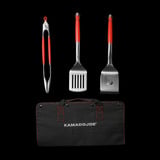 Kamado Joe Krafted stalen grillgereedschap accessoire set grillbestek 3-delig, Inclusief canvas draagtas