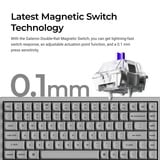 Keychron K2 HE-F1C Concrete Edition RGB mechanisch toetsenbord Zwart, US lay-out (QWERTY), Gateron Double-Rail Magnetic Nebula, 75%, RGB leds, OSA double-shot PBT, hot swap, 2.4GHz | Bluetooth 5.2 | USB-C