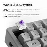 Keychron K2 HE-F1C Concrete Edition RGB mechanisch toetsenbord Zwart, US lay-out (QWERTY), Gateron Double-Rail Magnetic Nebula, 75%, RGB leds, OSA double-shot PBT, hot swap, 2.4GHz | Bluetooth 5.2 | USB-C