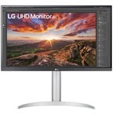 LG UltraFine 27UP850K-W 27" 4K Ultra HD monitor Zilver/zwart, 1x DisplayPort, 2x HDMI, 2x USB-A, 1x Thunderbolt