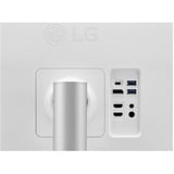 LG UltraFine 27UP850K-W 27" 4K Ultra HD monitor Zilver/zwart, 1x DisplayPort, 2x HDMI, 2x USB-A, 1x Thunderbolt