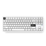 MCHOSE GX87 Ultra: White Electrophoresis Vintage White Aluminum Custom Mechanical, toetsenbord Wit/zwart, KTT Vintage White, 80% TKL, RGB, Hot swap, Double-Shot PBT, draadloos / Bluetooth / USB-C