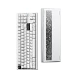 MCHOSE GX87 Ultra: White Electrophoresis Vintage White Aluminum Custom Mechanical, toetsenbord Wit/zwart, KTT Vintage White, 80% TKL, RGB, Hot swap, Double-Shot PBT, draadloos / Bluetooth / USB-C