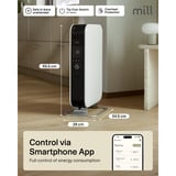 Mill Gentle Air WiFi olieradiator OIL1500WIFI3 Wit/zwart, 1500 Watt, tot 22 m², Bluetooth, Wifi module, App bediening