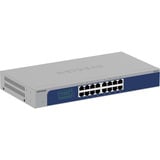 Netgear GS516 switch Grijs/blauw