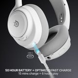 SteelSeries Arctis Nova 7 Wireless Gen 2 over-ear gaming headset Wit, Pc, 2,4 GHz / Bluetooth