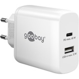 goobay 65W GaN USB-C PD Dual Fast Charger Wit