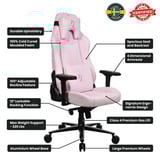 Arozzi Vernazza Supersoft Fabric - Pink gamestoel Roze