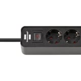 Brennenstuhl Ecolor 4-voudige stekkerdoos met 2 USB-laadaansluitingen Zwart, 4x stekker, 2x USB-C, 2x USB-C