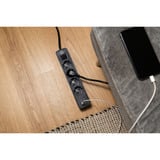 Brennenstuhl Ecolor 4-voudige stekkerdoos met 2 USB-laadaansluitingen Zwart, 4x stekker, 2x USB-C, 2x USB-C