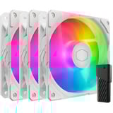 Cooler Master SickleFlow Edge 120 ARGB White Edition Fan Kit case fans Wit, 3 stuks, 120 x 120 x 25 mm, PWM, 3 stuks, met A1 Mini LED Controller
