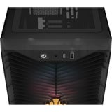 Corsair  midi tower behuizing Donkergrijs | 1x USB-A | 1x USB-C | RGB | Window