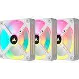 Corsair iCUE LINK QX120 RGB 120mm PWM Fans Starter Kit - Wit case fan Wit, 4-pins PWM fan-connector