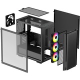 DeepCool CG560 midi tower behuizing Zwart | 2x USB-A | Window