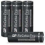 GP Batteries AA batterij Oplaadbaar NiMH 2000 mAh ReCyko Pro 1,2V 4 stuks oplaadbare batterij Zwart
