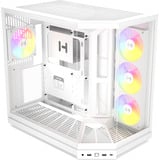 HYTE Y50 RGB Snow White midi tower behuizing Wit | 2x USB-A | 1x USB-C | RGB | Tempered Glass
