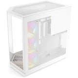 HYTE Y50 RGB Snow White midi tower behuizing Wit | 2x USB-A | 1x USB-C | RGB | Tempered Glass