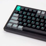 Keychron Cherry Profile Double-Shot PBT Full Keycap-Set - Hacker Mint keycaps Grijs/mint, 219 Stuks, ANSI & UK ISO Layout