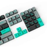 Keychron Cherry Profile Double-Shot PBT Full Keycap-Set - Hacker Mint keycaps Grijs/mint, 219 Stuks, ANSI & UK ISO Layout