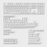 Keychron Cherry Profile Double - Shot PBT Full Set Keycaps - Black on White - Bow Wit, 218 stuks