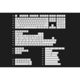 Keychron Cherry Profile Double - Shot PBT Full Set Keycaps - Black on White - Bow Wit, 218 stuks