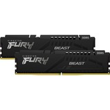Kingston FURY 64 GB DDR5-4800 Kit werkgeheugen Zwart, KF548C38BBK2-64, Beast