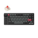 Lemokey L1-M1 RGB mechanisch toetsenbord Zwart, US lay-out (QWERTY), Gateron Jupiter Red, 75%, RGB leds, Double-shot PBT, hot swap, 2.4 | Bluetooth | USB-C, Knob