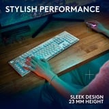 Logitech G915 X LIGHTSPEED Low-Profile Wireless Gaming Keyboard Wit, US-International, GL Tactile, Double-Shot PBT, RGB, LIGHTSPEED draadloos / Bluetooth / USB-C
