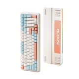 MCHOSE K99 Horizon Orange Hyacinth Wireless Gasket Mount Mechanical, toetsenbord Wit/oranje, US lay-out, KTT Hyacinth, 98%, RGB, Hot swap, Double-Shot PBT, draadloos / Bluetooth / USB-C