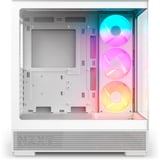NZXT S5 RGB midi tower behuizing Wit | 2x USB-A | 1x USB-C | RGB | Tempered Glass