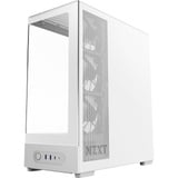 NZXT S5 RGB midi tower behuizing Wit | 2x USB-A | 1x USB-C | RGB | Tempered Glass
