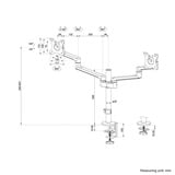 Neomounts DS60-425BL2 Monitorarm 17-27" Zwart