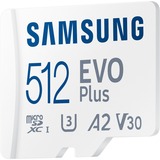 SAMSUNG EVO Plus microSDXC Card 512 GB (2021) geheugenkaart Wit, UHS-I U3, Class 10, V30, A2