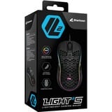 Sharkoon Light² S gaming muis Zwart, 600 - 6200 dpi, RGB leds