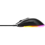 SteelSeries Rival 3 Gen 2 gaming muis Zwart, 8.500 dpi, RGB