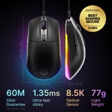 SteelSeries Rival 3 Gen 2 gaming muis Zwart, 8.500 dpi, RGB